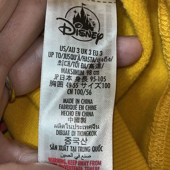 Disney Parks Walt Disney World Mickey Mouse Yellow Toddler Sweatshirt 3T EUC - Picture 11 of 13